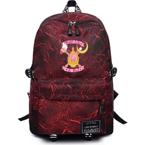 Anime Card Captor Casual Backpack High Quality Unisex Schoolbag Student Packsack Mochila Teenger Travel Laptop Bag
