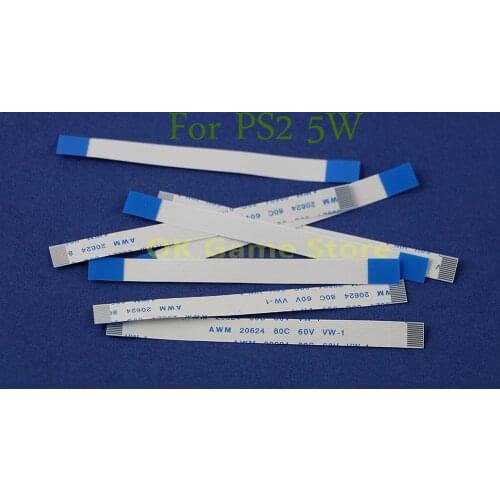 5pcs Replacement Power On/off Switch Flat Cable For PS2 5W Power Reset Switch Ribbon Cable For PS2 50000 Repair Part