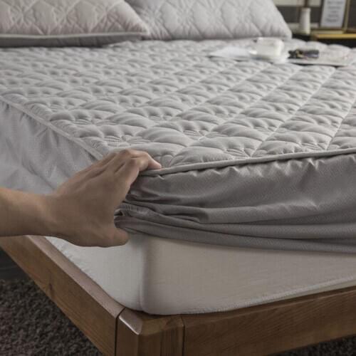 Thicken Quilted Mattress Cover King Queen Quilted Bed Fitted Bed Sheet Anti-Bacteria Mattress Topper Air-Permeable Bed Pad