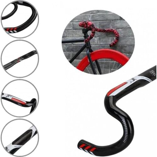 Easy to Install Fashion Bicycle Components Drop Handlebar Carbon Fiber Bicycle Handlebar Lightweight for MTB
