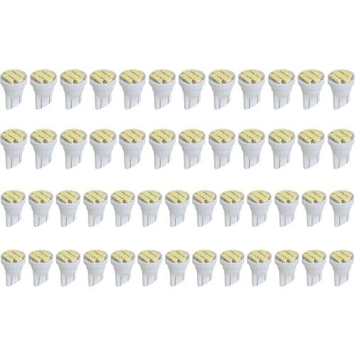 50 PCS T10 8SMD Bright White LED Interior Light Bulbs W5W 194 158 168 2825 6000K
