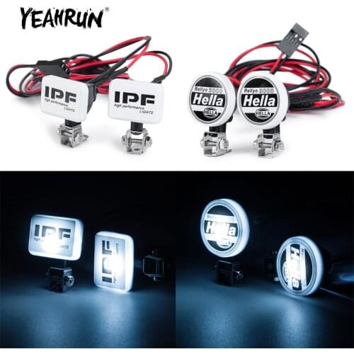 YEAHRUN Simulation Roof LED Light with Plastic Cover for Traxxas TRX-4 Axial SCX10 1/10 RC Crawler Car Upgrade Decoration Parts