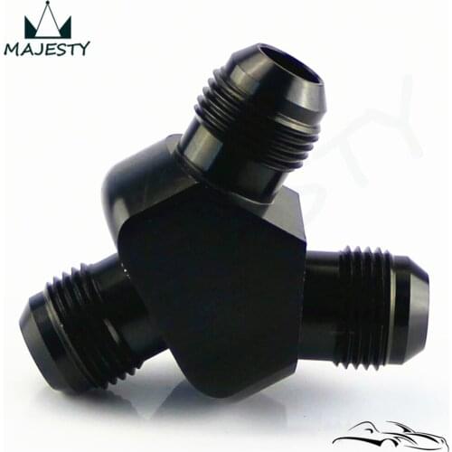 AN -10 (AN10 AN 10) Billet Aluminium Y Block Adapter Fitting in Black