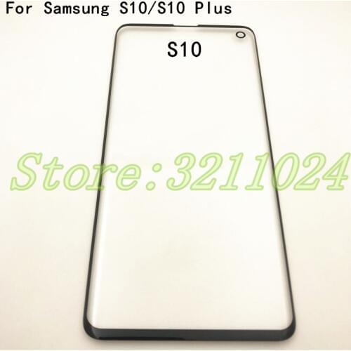 New Front Outer Screen Glass Lens Replacement For Samsung Galaxy S10 G973 & S10 Plus G975 Front Screen LCD Glass Lens