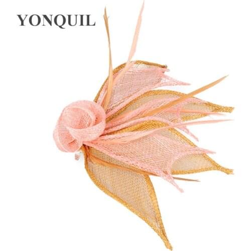 Women Wedding Sinamay Fascinators Headwear Wedding Accessories Nice Brooches Party Hats Bridal Wedding Headdress