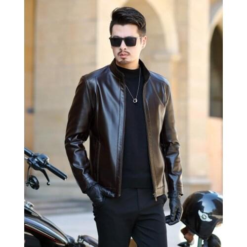 Winter mens leather jacket motorcycle coat men jackets Plus velvet clothes jaqueta de couro fashion autumn stand collar black