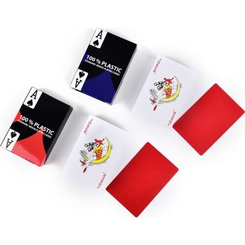 1 Sets Waterproof Plastic Red Blue PVC playing poker cards Entertainment 63X88mm