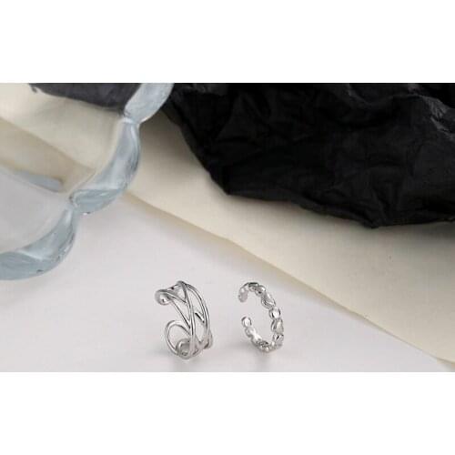 Women Jewelry 1 PC Fashion Hip Hop Clip Earrings Popular Design Silvery Plating Geometric Metal Ear Clip For Women Party Gifts