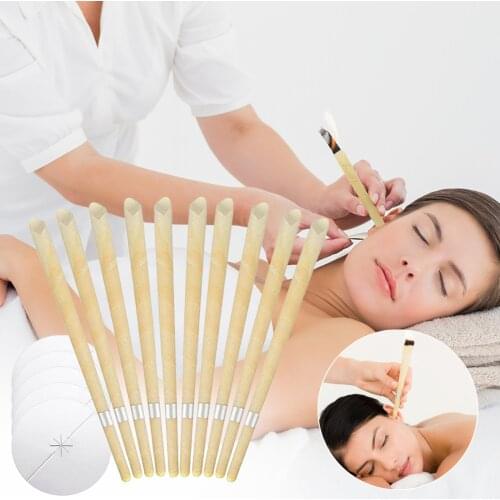 10pcs Coning Beewax Natural Ear Candle Ear Health Care Ear Treatment Wax Removal Earwax Cleaner Candling Dropshipping