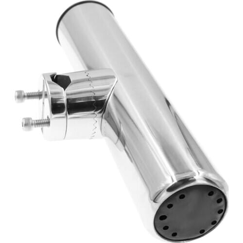 Stainless Steel 2 PCS Fishing Rod Holder Fit For 22~26 mm Rail Boat Adjustable Marine Accessories