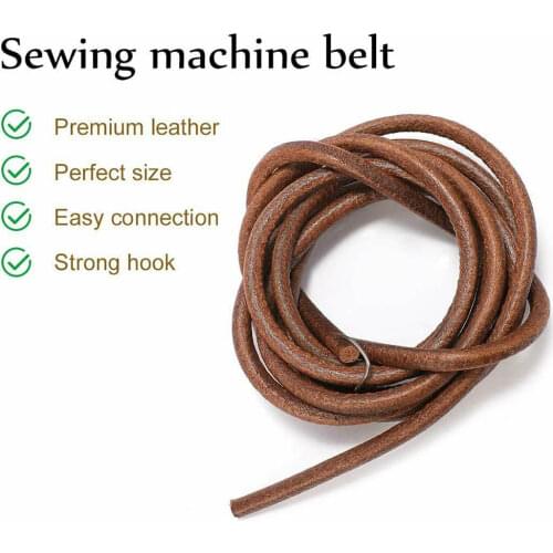 2pcs 183cm Leather Belt Treadle Parts With Hook For Singer Sewing Machine Household Home Old Sewing Machines Accessories