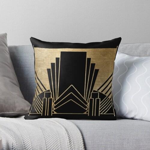 Art deco design Throw Pillow Cushion Cover Polyester throw pillows case on sofa home living room car seat decor 45x45cm