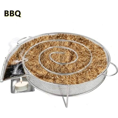 Cold Smoke Generator BBQ Accessories Steel Barbecue Grill Cooking Tool Smoker Salmon Bacon Fish Mini Apple Wood Chip Smoking Box