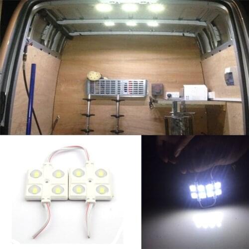 Led White Interior Lights Kit Bright LED Module Ceiling Lights Kit For LWB Van Trailer Lorries Sprinter Ducato Transit Boats