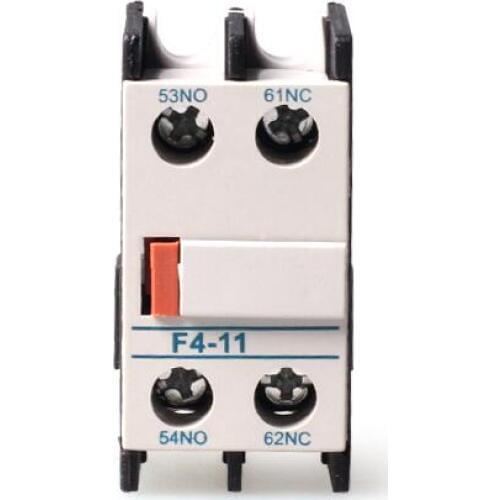 2pcs Ac contactor CJX2 LC1 auxiliary contact Block F4-11 F4-20 F4-02 2 Poles