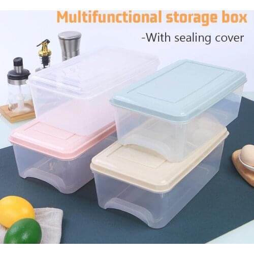 Multifunctional storagebox household kitchen refrigerator food sealed storage box with lid vegetable and fruit snack storage box