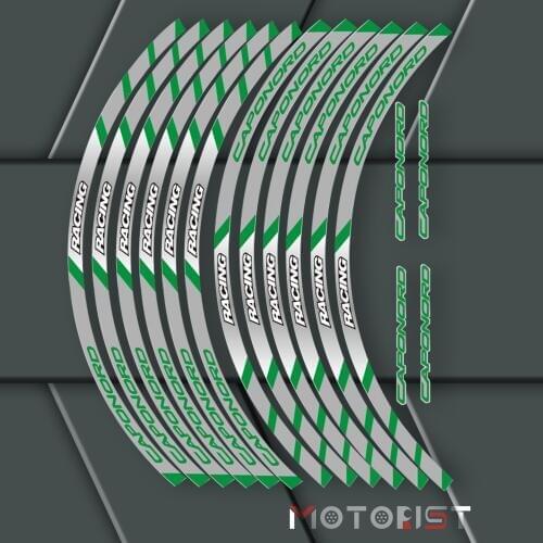 A set of 12pcs high quality motorcycle wheel decals waterproof Reflective stickers rim stripes For Aprilia CAPONORD