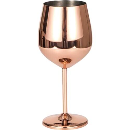 Shatterproof Stainless Steel Wine Glasses Goblets for White Red Wine, 2 Colors to Choose