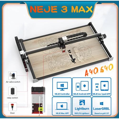 NEJE 80W Laser Engraver Cutter Cutting Engraving Machine CNC Router Lightburn Bluetooth App Control Master 2S Max laser Machine