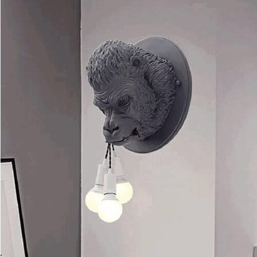 Nordic Wall Lamp Living Room Study Bedroom Coffee Restaurant Clothing Haircut Hot Pot Shop Orangutan Home Decoration Wall Lamp