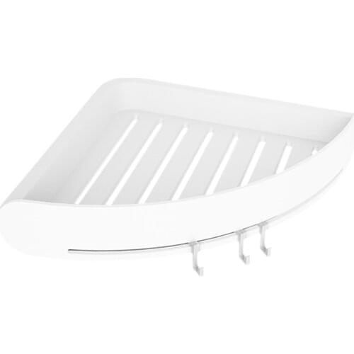 RecabLeght Shower Corner Shelf Bathroom Organizer Accessories Draining Toilet Rack Wall Mounted Plastic Kitchen Storage Holder