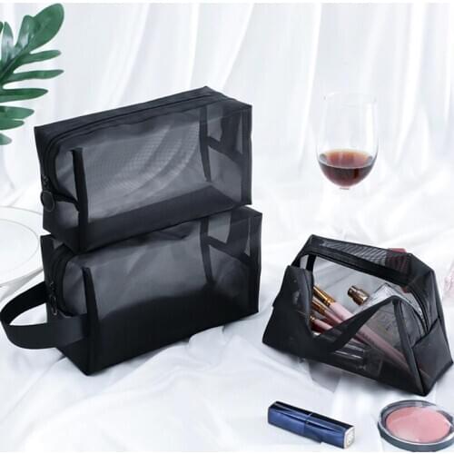 Cosmetic Toiletry Bathing Storage Bag Mesh Travel Organizer Bags Large Capacity Wash Make Up Hanging Storage Bag For Bathroom