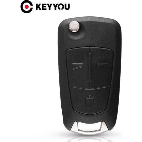 KEYYOU 10X 3 Button Remote Folding Car Key Case For Opel Vauxhall Astra H Corsa D Vectra C Zafira Astra Vectra Signum