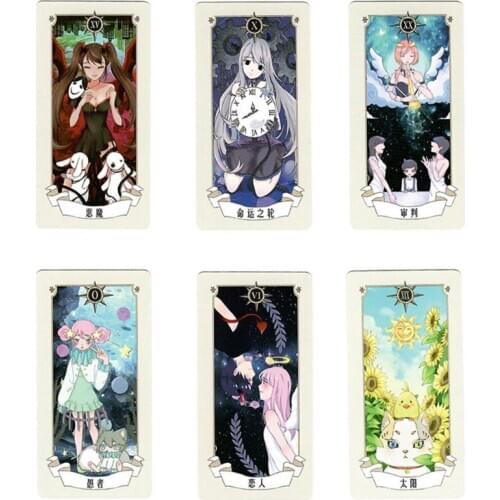 Student Tarot Cards Deck with Guidebook Mysterious Divination Astrology Board Game Oracle Playing Card
