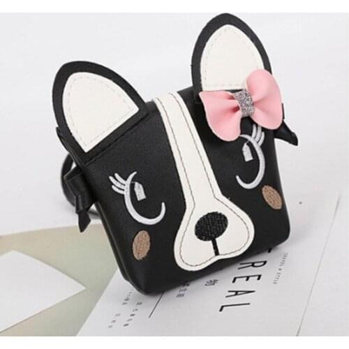 Cute Dog Baby Girls Shoulder Bag Fashion Mini Coin Purse Lovely Animal Kids Pouch Wallet Soft PU Money Bag Kids Birthday Gift