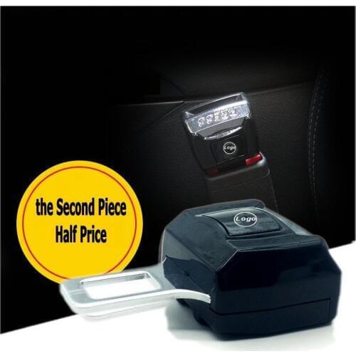 1 PCS Car Logo Seat Belt Extension Extender Safety Buckle Clip Padding for kia/ford lexus renault audi subaru citroen toyota