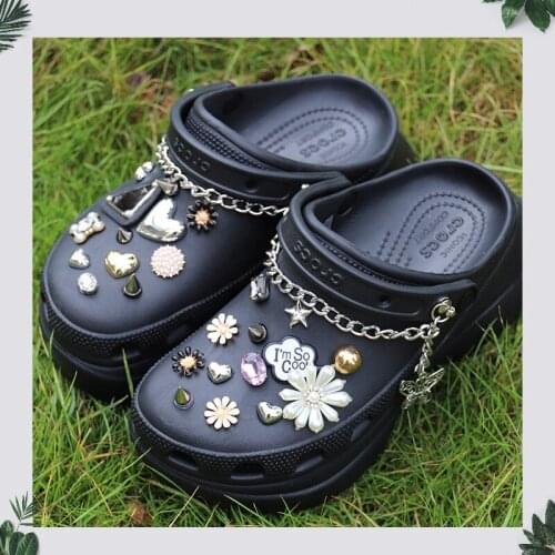 Crocses Charms Designer DIY Gem Flowers Diamond Butterfly Chain Shoes Decaration for Croc JIBZ Clogs Kids Boys Women Girls Gifts