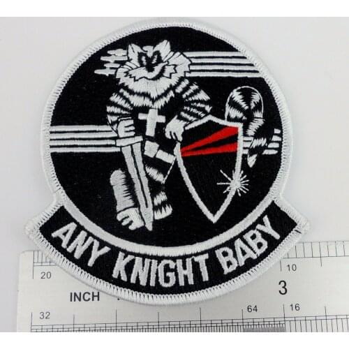 U.S. NAVY VF-154 BLACK KNIGHT PATCH ANY KNIGHT BABY TOMCAT SEW/IRON ON-0591 Military Store