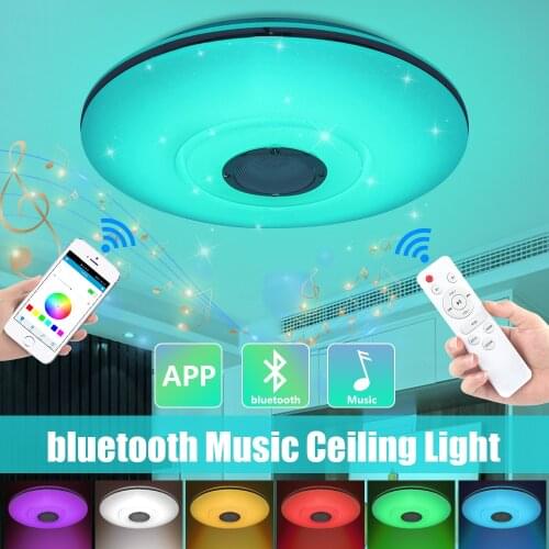 Flush Mount Smart Led Ceiling Light Bluetooth Home lighting APP bluetooth Music Lamps Smart Ceiling Lamp+Remote Control