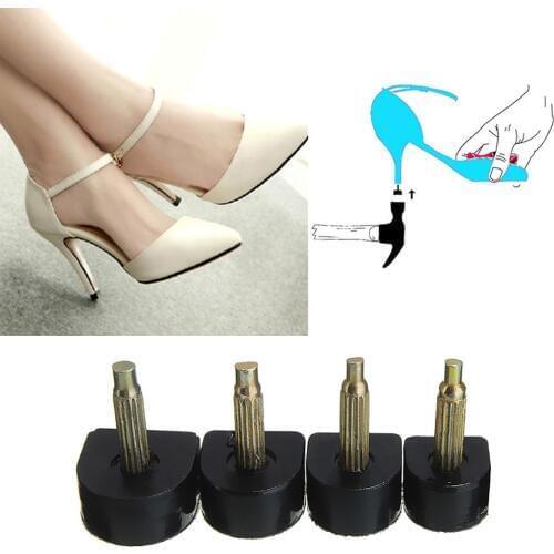 6 Sizes Spike Women High Heel Shoes Repair Tips Matte black apricot studded studs heel nails wear mute high heels studs