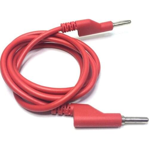 1 STUKS double Ended Stapelbare 4 MM Banana Plug Man Jack hoogspanning siliconen draad Multimeter Test Cable Lead Cord M /M 1 M