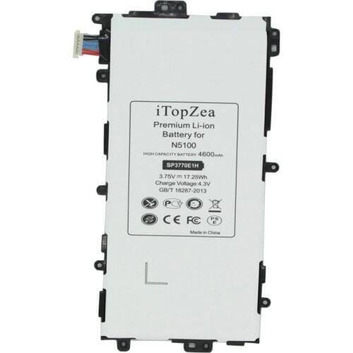 ITopzean 10x4600mAh SP3770E1H Replacement Battery For Samsung Tablet Tab Note 8.0 510 Note 8 8.0 3G GT-N5100 N5100 N5120 N5110