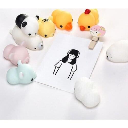 10PCS Squishy Phone Straps Slow Rising Kawaii Cute Animal DIY Anti-stress Healing Toys Gifts For Children Adult Random