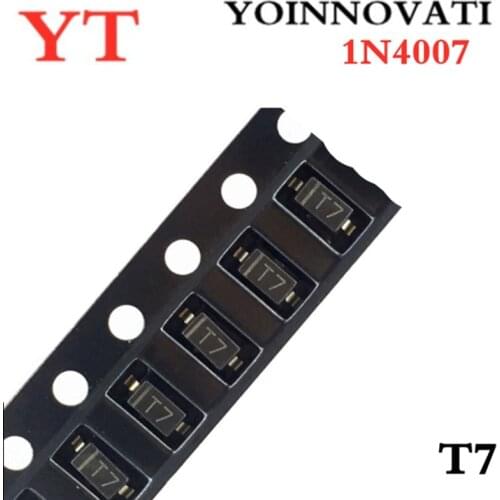 100pcs/Lot 1N4007 T7 SOD-323 0805 IN4007 1N4007W Best Quality