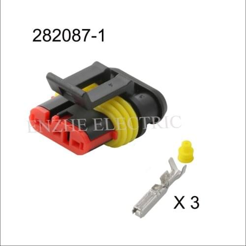 Free shipping 282087-1 Connector Termina female plug male 3P connector 282105-1 282080-1 282088-1 282089-1 282079-1 282106-1