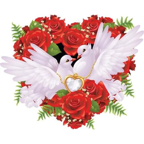 5D DIY Diamond Embroidery"White Pigeons"Full Square/Round Diamond Painting Cross Stitch Rhinestone Mosaic Painting Wedding Gift