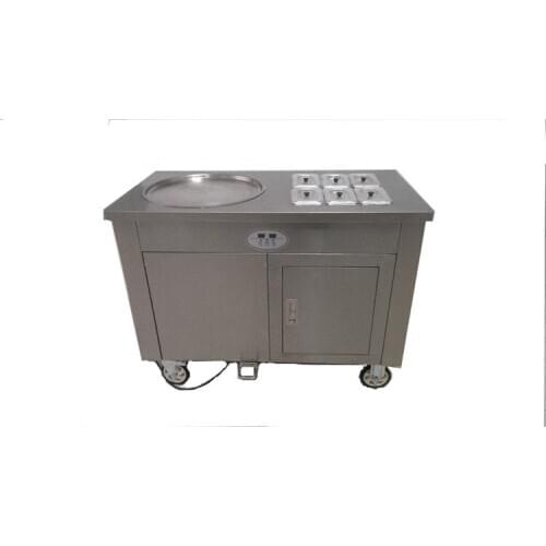 Free shipping Commercial frying ice cream machine stainless steel fry ice cream roll machine 450mm fried ice cream