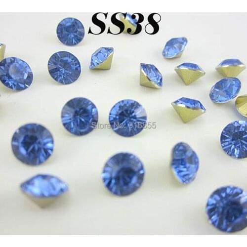 Free shipping New Light blue SS38(8-8.2mm) 720pcs Resin rhinestones Pointback,Resin Pointback rhinestones DIY decoration