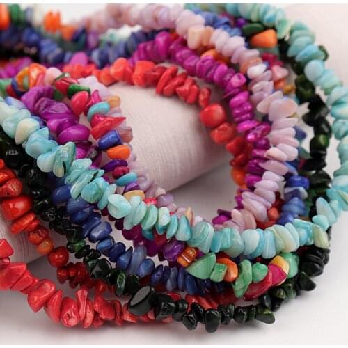 5-8mm Natural Shell Beads Irregular Clips Beads Loose Beads Dyed Shell Beads DIY Jewelry Necklace Bracelets