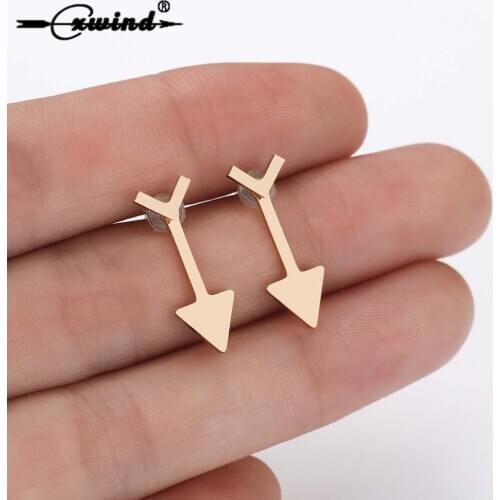 Cxwind Front Back Double Sided Triangle Stud Ear Cuff for Women Maxi Geometric Statement Piercing Earrings Jewelry Oorbellen