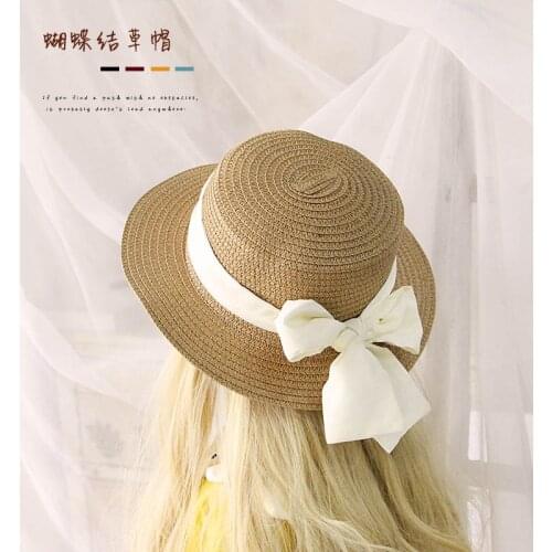 FOCUSNORM 2 Colors Princess Kids Girls Boho Straw Hat Sunflowers Sunhats Outfits 2-6Y