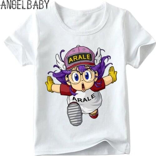 Children Anime Arale Design Funny T-shirt Summer Baby Boys/Girls Short Sleeve Tops Kids Soft T-shirt,HKP5110