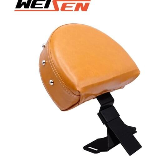 For Indian 2014-2021 Chief Chieftain Springfield Two Piece Seat Brown Studded Driver Backrest Mount With Pad Quick-Detach