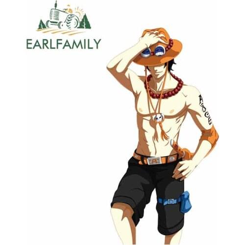 EARLFAMILY 13cm x 7cm For ONE PIECE Car Waterproof Stickers Fashion Decal Car Styling Laptop Air Conditioner For JDM SUV RV