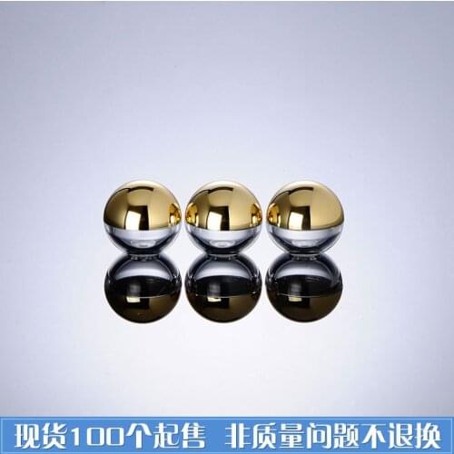 Capacity 5g 500pcs/ lot Golden spherical tank, no inner cover pot small sample in the cosmetics packaging, plastic cans