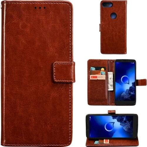 Leather Flip Cover For Alcatel 1V 1B 1SE 1S 1A 1 SE Sight SP B A 3V 1C 3X 2019 3L 2020 Phone Case For Alcatel 1S 1L 3L 2021 Etui